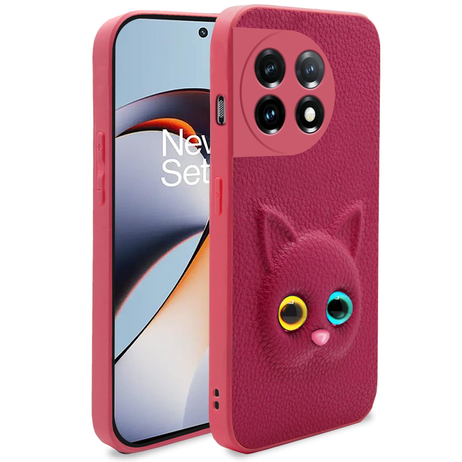 Pikkme OnePlus 11R Back Cover for Girls | Cute Cat Leather Finish | Soft TPU | Case for OnePlus 11R (Pink) (B0C1ZNPG21) Amazon Price History, Amazon Price Tracker