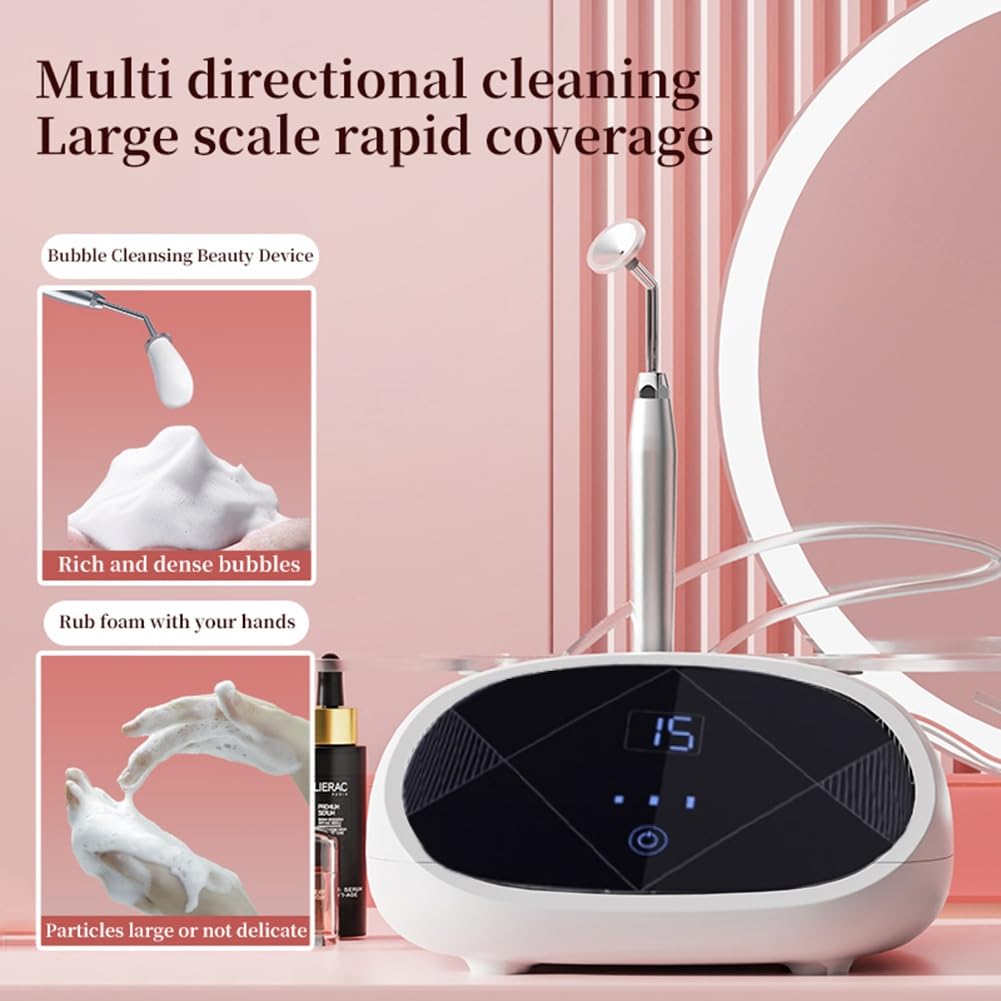 Nueva Máquina de Belleza Profesional con, Ajuste de Velocidad en 3 Niveles, Máquina de Belleza con Espuma Densa, Máquina de Belleza para una Piel Más Brillante, Enchufe de la UE.