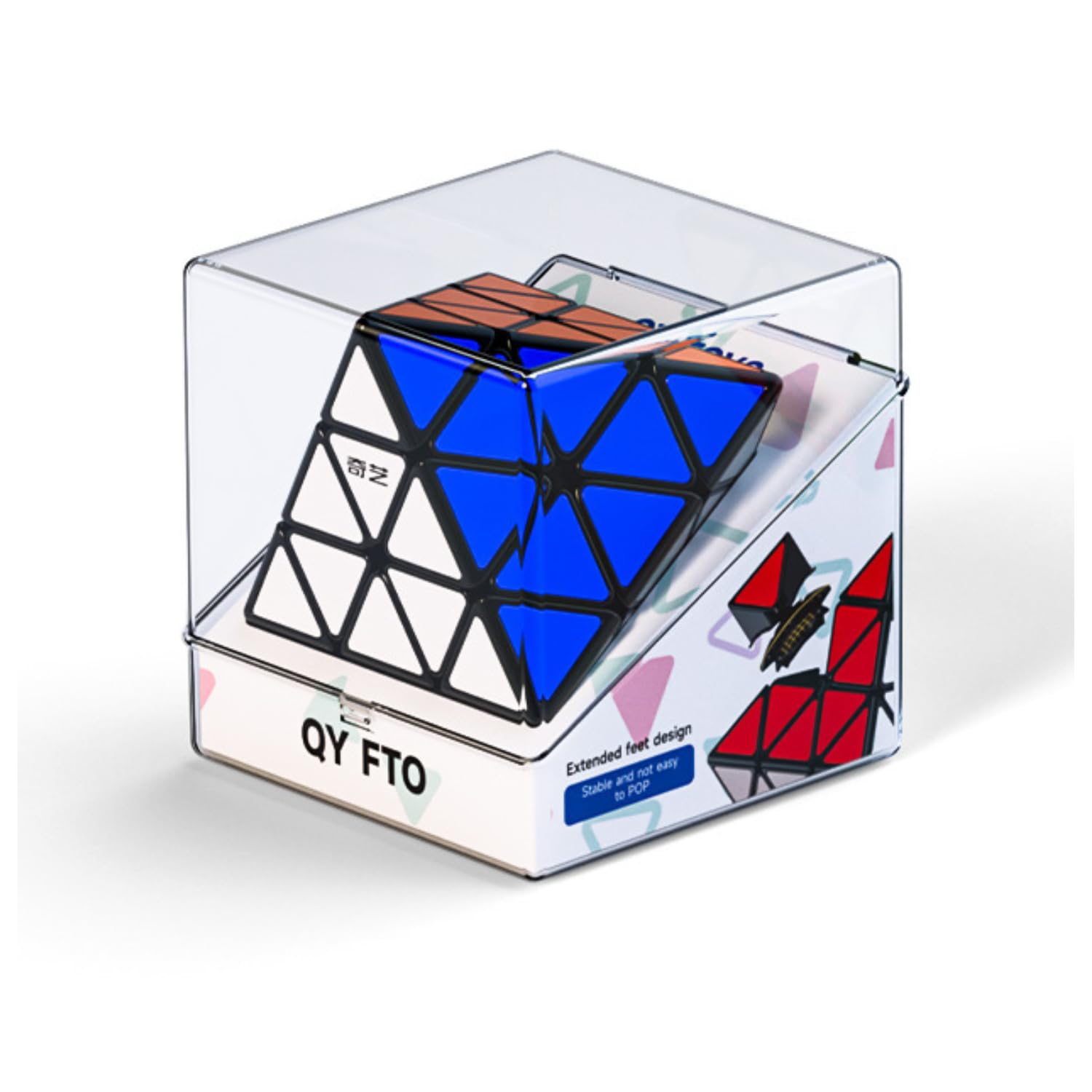 Cubelelo QiYi FTO Standard 3x3 Speed Cube | Beginner-Friendly Face Turning Octahedron Puzzle Cube for Kids & Adults | Lightweight Tiled Design for Practice & Casual Solving