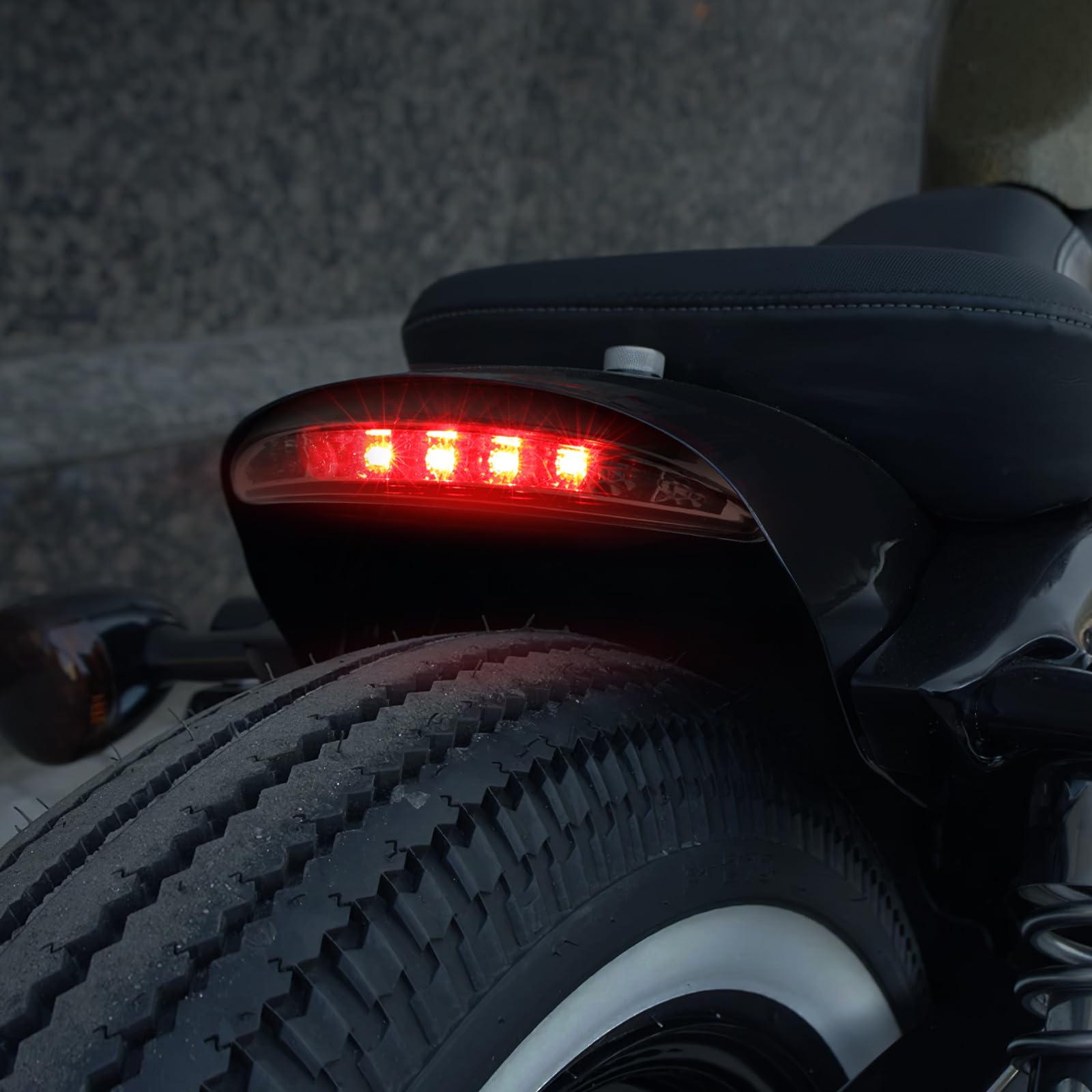 DREAMIZER Fanale posteriore a LED per moto, Indicatore di direzione, per motocicletta Parafango Targa del freno di coda Luce a LED ricambio arresto per Sportster XL883N 1200N XL1200V XL1200X