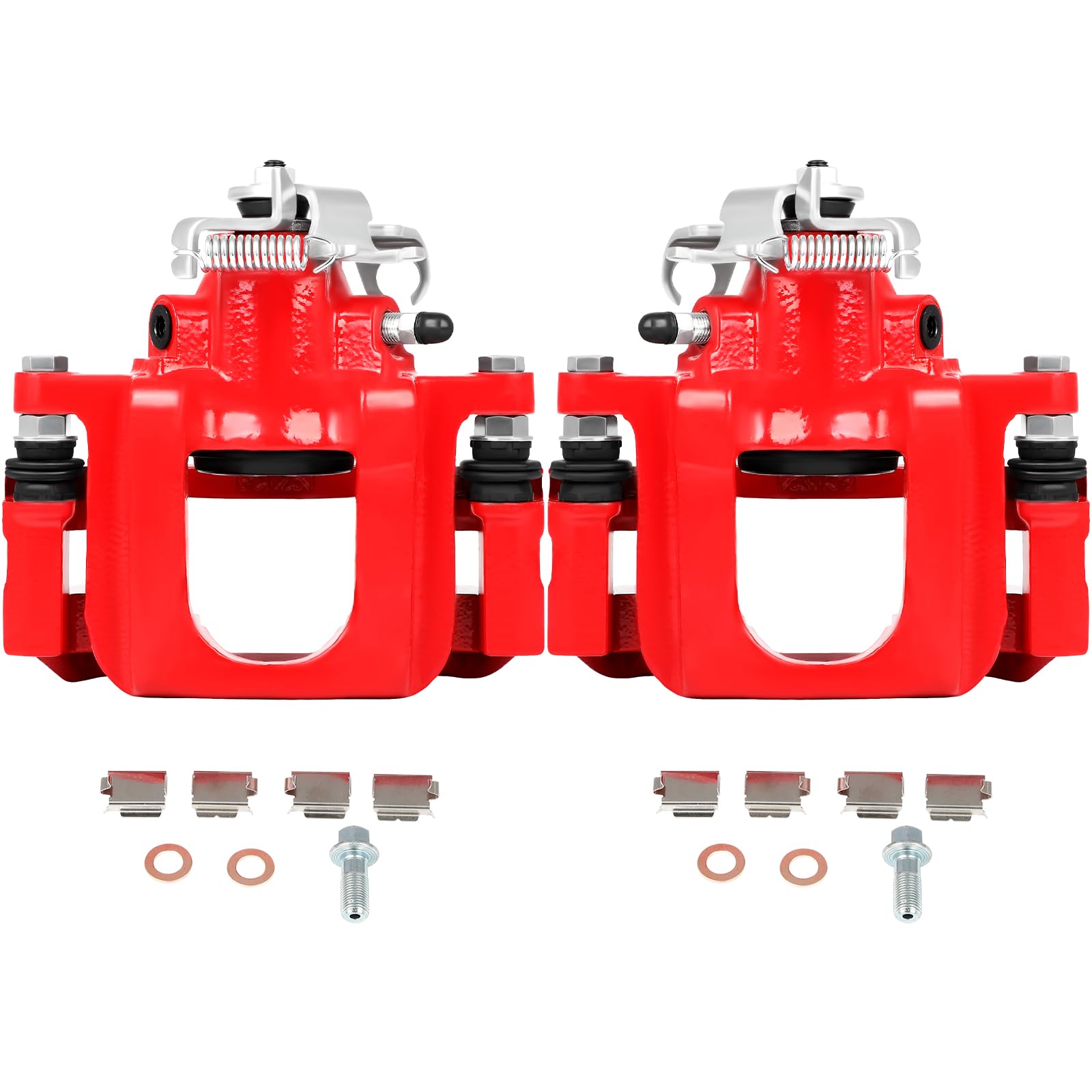 SCITOO Rear Left+Right Brake Calipers With Bracket 18B5081 18B5080 Compatible For Chrysler Town &amp; Country 08-12 For Dodge Grand Caravan 08-12 For Ram C/V 12 For Volkswagen For Routan 09-12