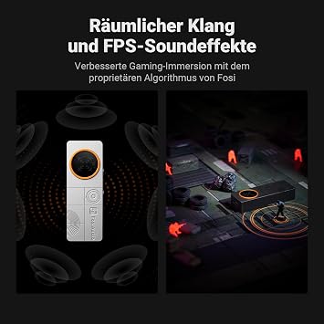 Fosi Audio DS3 USB-C DAC Amplifier Dongle Portable Headphone Amplifier with Gaming 7.1 Spatial Audio ES9039Q2M XMOS POWERED DSD512 3.5 mm Single 4.4 mm Balanced for PC/Phone/PS5/Switch Silver