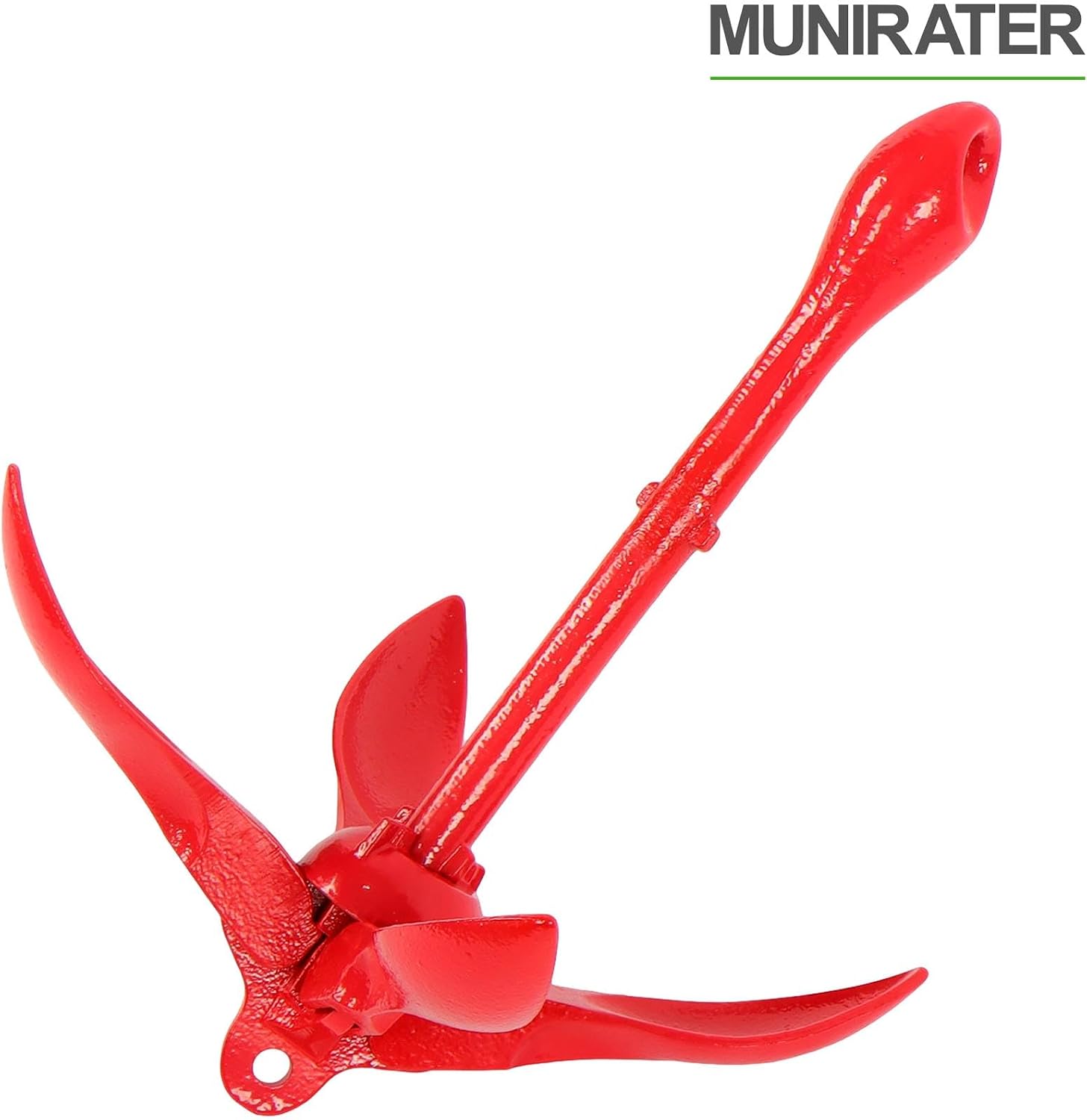 munirater 2-Pack Folding Anchor Set 2.5kg Red with Foldable Claw