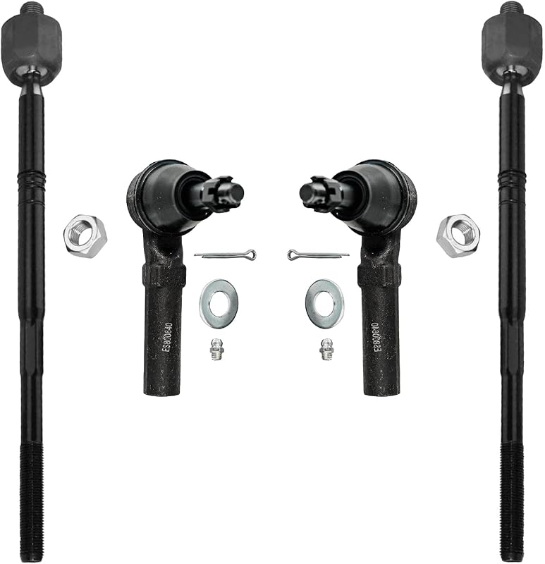 Kit de terminais de direção dianteiros Detroit Axle para Cadillac SRX 2010 a 2016 – 4 peças