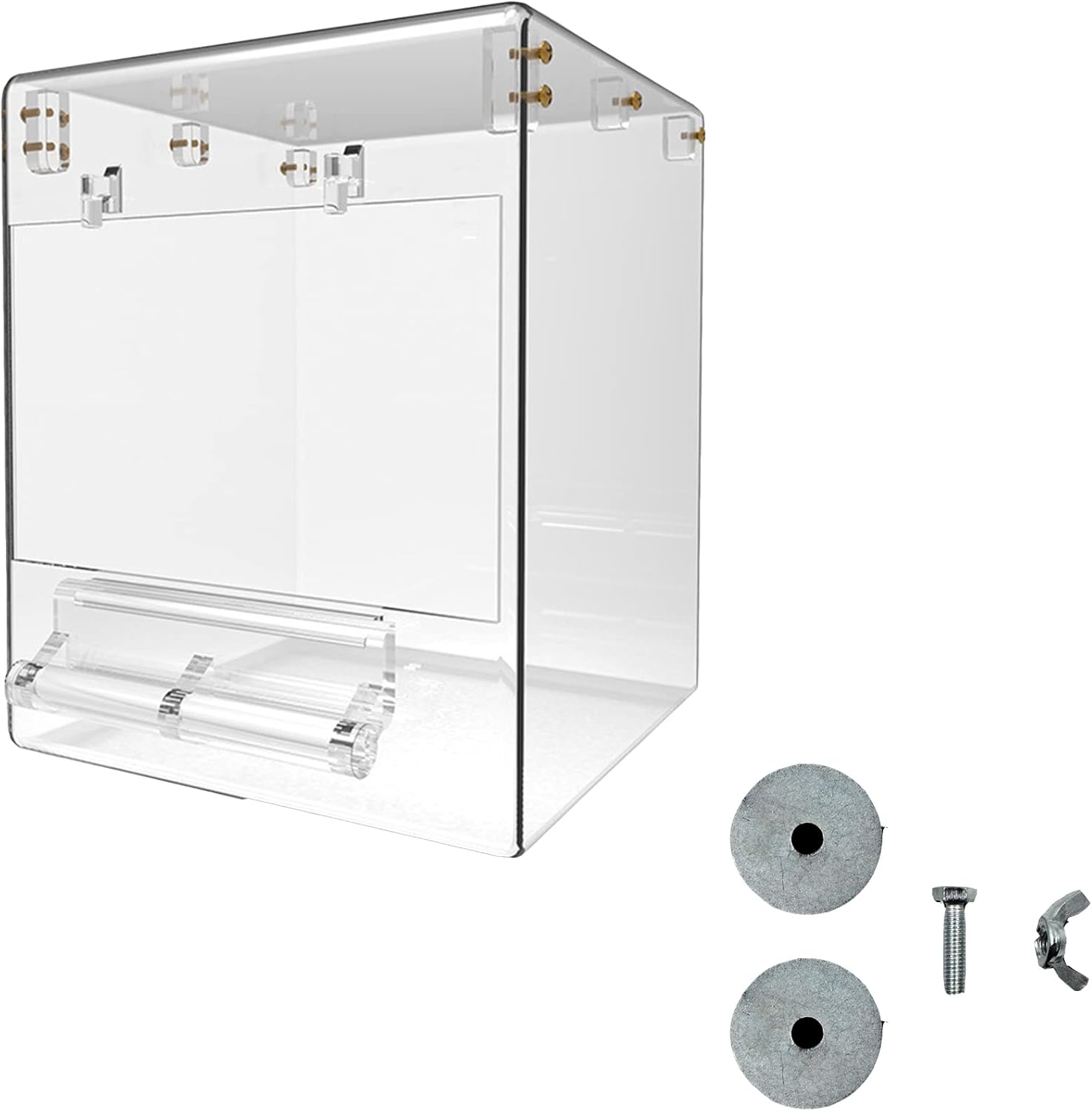 Bañera para Pájaros Ducha Tina - Transparente, de Gran Capacidad, se Puede Colgar, Caja de baño, Accesorios para jaulas para pájaros pequeños Pinzón, Periquito, Canario, Loro, 12 * 13 * 16cm
