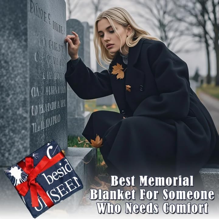 Memorial Sympathy Gifts for Loss of Loved One, in Memory of Loved One Gift, Memorial Blanket, Bereavement Gift Idea, Sorry for Your Loss Gifts for Husband Mom Dad, Comfort Throw Blanket 50”x60” - Image 5