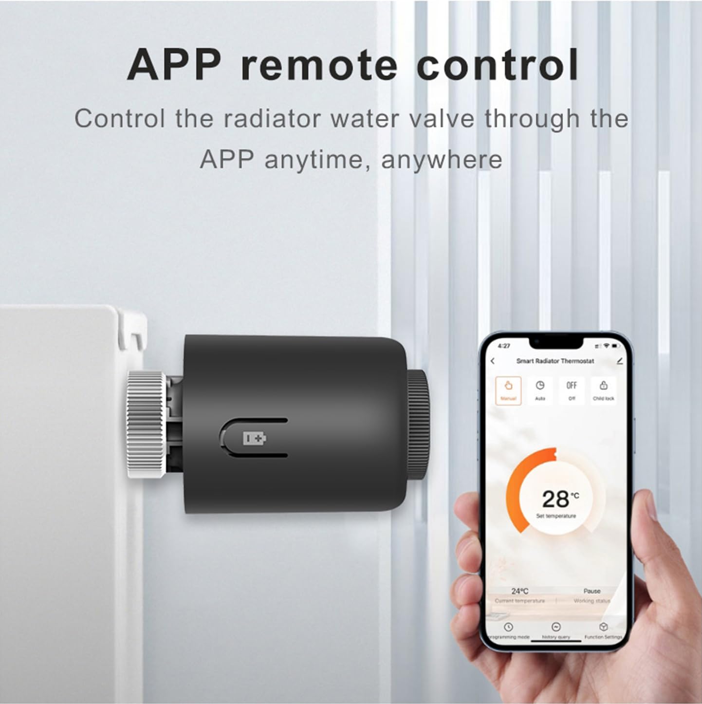 Smart Bluetooth radiator thermostaatknop M30 Online bij
