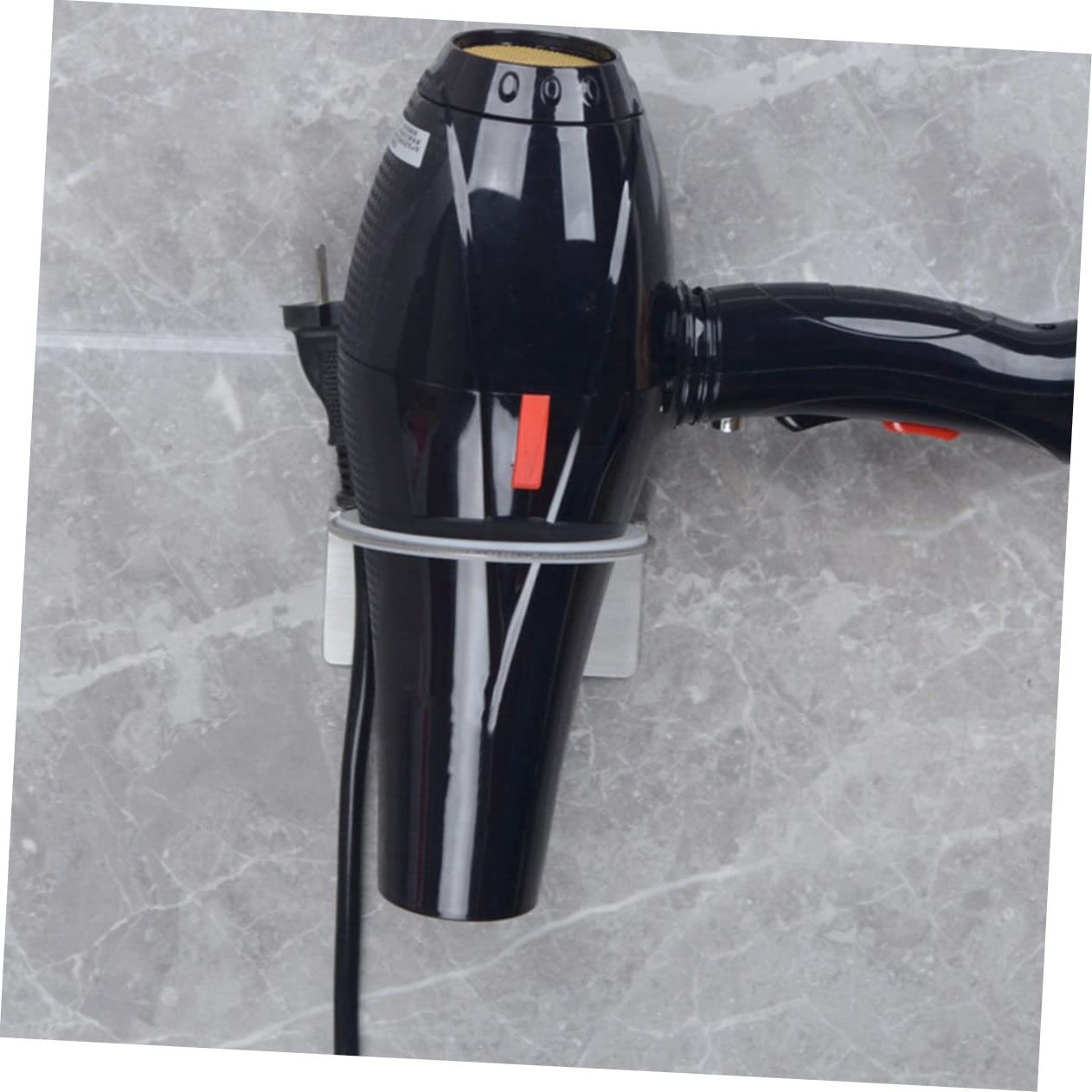 Didiseaon 3pezzi Portasciugacapelli Acciaio Inossidabile Foratura Per Asciugacapelli Design e Per Bagno e Casa