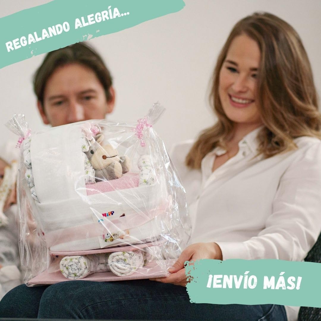 Tarta de pañales ® Cochecito con peluche, juguete de peluche, regalo para nacimiento, baby shower, fiesta de bienvenida (rosa)