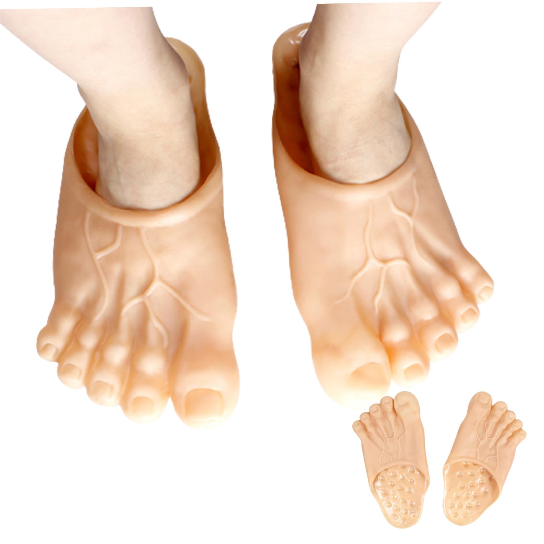 AwnsIMfreien Costume Accessories, Funny Feet Slippers Funny Costume Cosplay Dress Shoe Jumbo 10.63x5.12 inch Realistic Accessories Shoe Covers for Giant Shoes, Feet Slippers