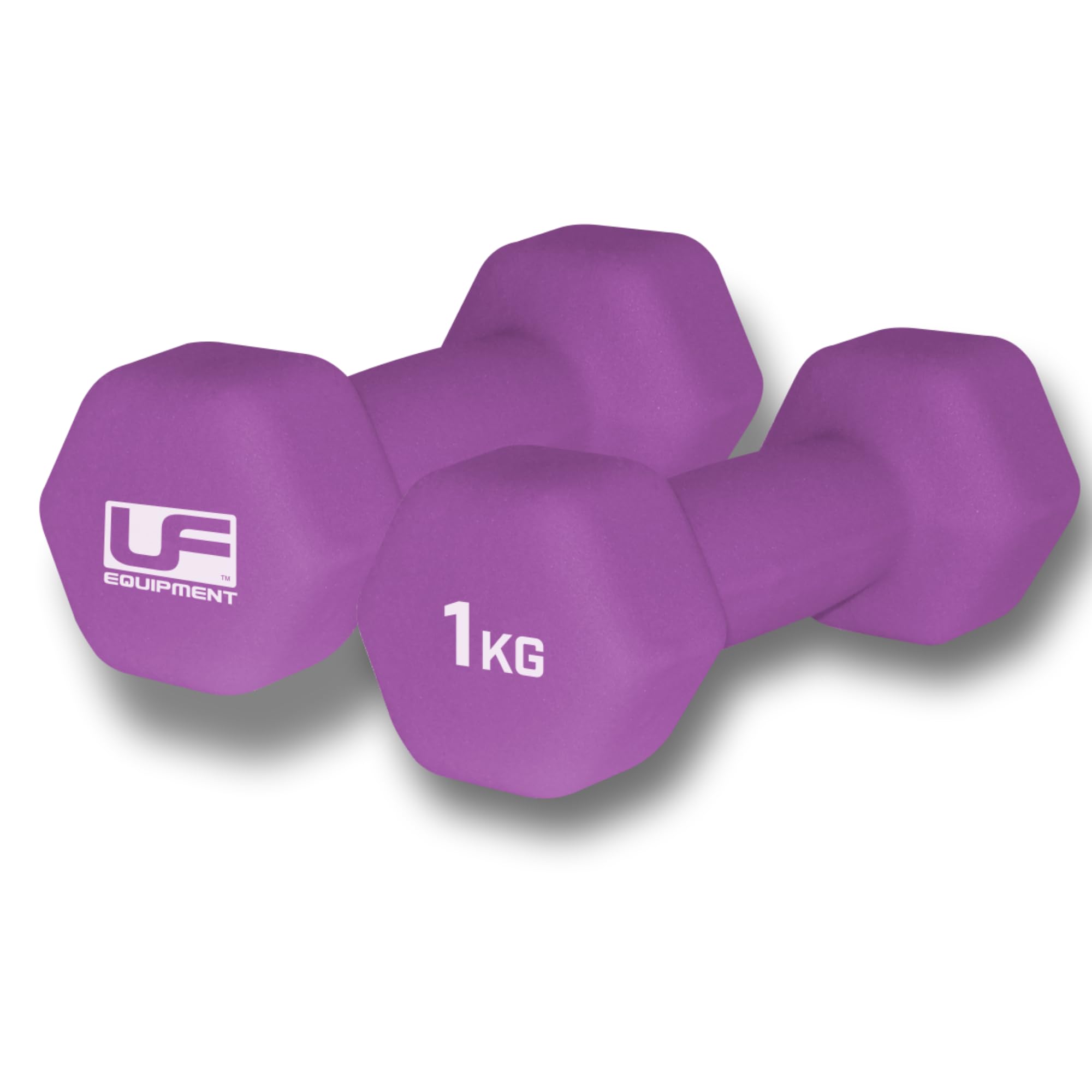 Phoenix Fitness Urban Fitness Neoprene Covered Hex Dumbbells Fitness (Pair) Purple 2 X 1Kg from B&Q