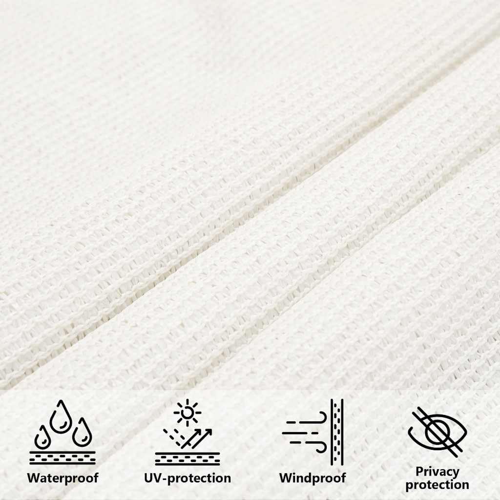 vidaXL Toldo Parasol Lona Protector Solar Sombra de Patio Jardín Terraza Balcón Parque Infantil Exterior de Vela HDPE Blanco 160 g/m² 2x3,5 m — view 4