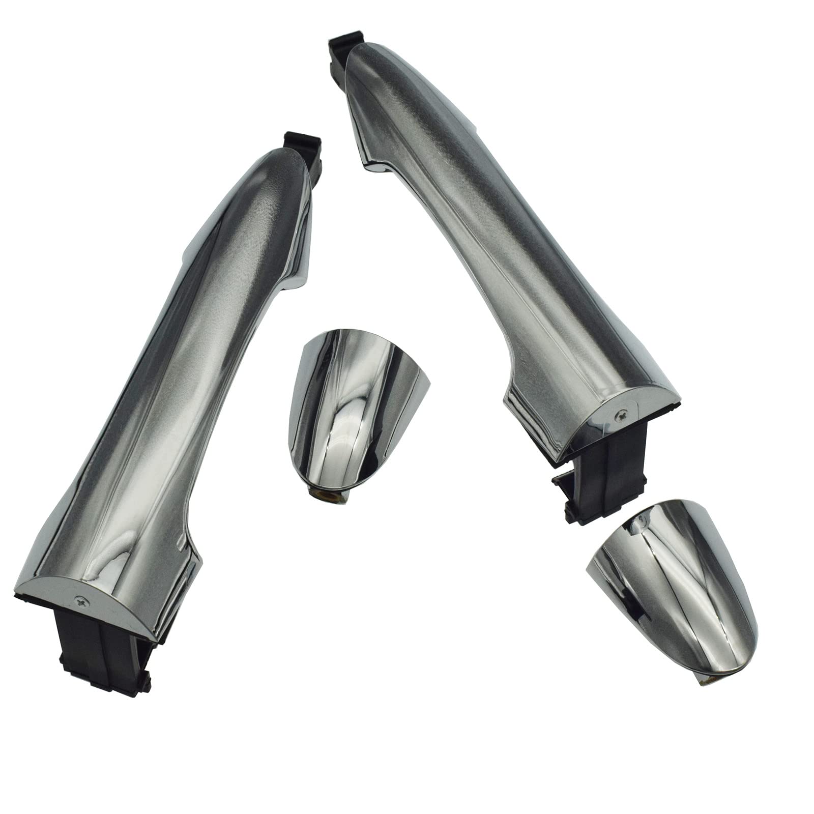 Amazon.com: Generic Chrome Left & Right Rear Door Outer Handle 