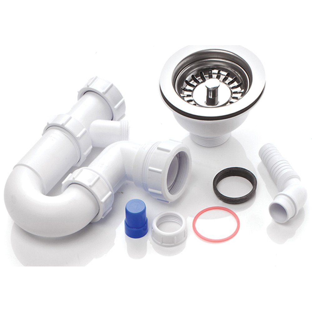 Astini, RAK, Rangemaster 1.0 Bowl Chrome Waste & Plumbing Kit No Overflow WPAK4