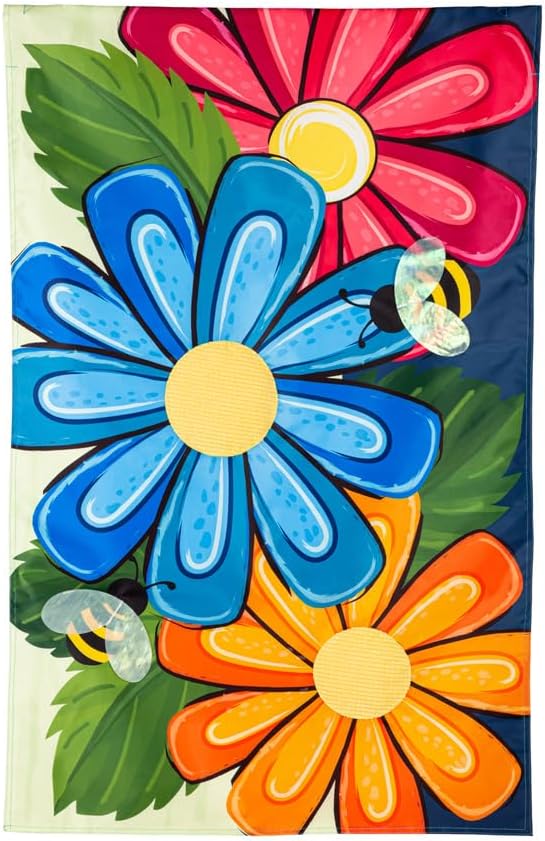 Evergreen Flag Floral Spring Garden Flags 12x18 double sided, Small Garden Flags For Outside, Welcome Spring Flag Décor for Yards and Gardens