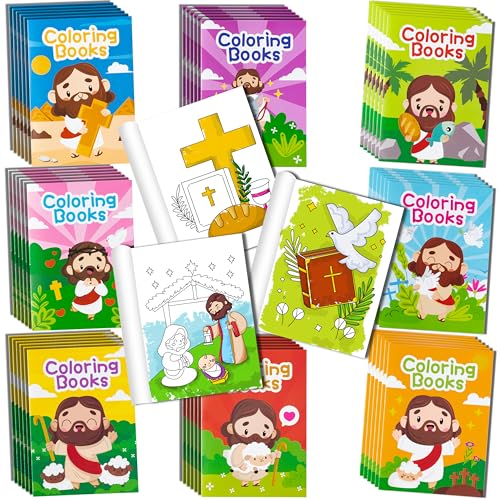 Zainpe 24Pcs Christian Bible Coloring Books for Kids Bible Stories