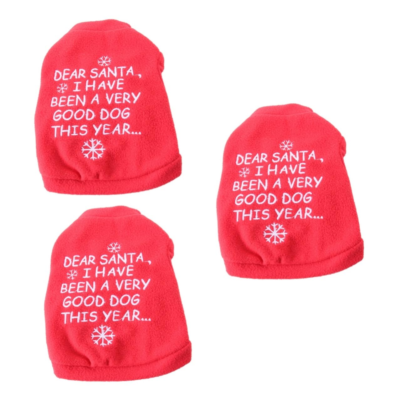 HMJGDHX 3 Pezzi Cucciolo Abbigliamento Invernale Abiti per Cani di Natale Vestiti per Cani di Natale Costumi Vestito Cosplay Cappotto per Animali Domestici Cappello da Babbo Natale Costume per Gatti