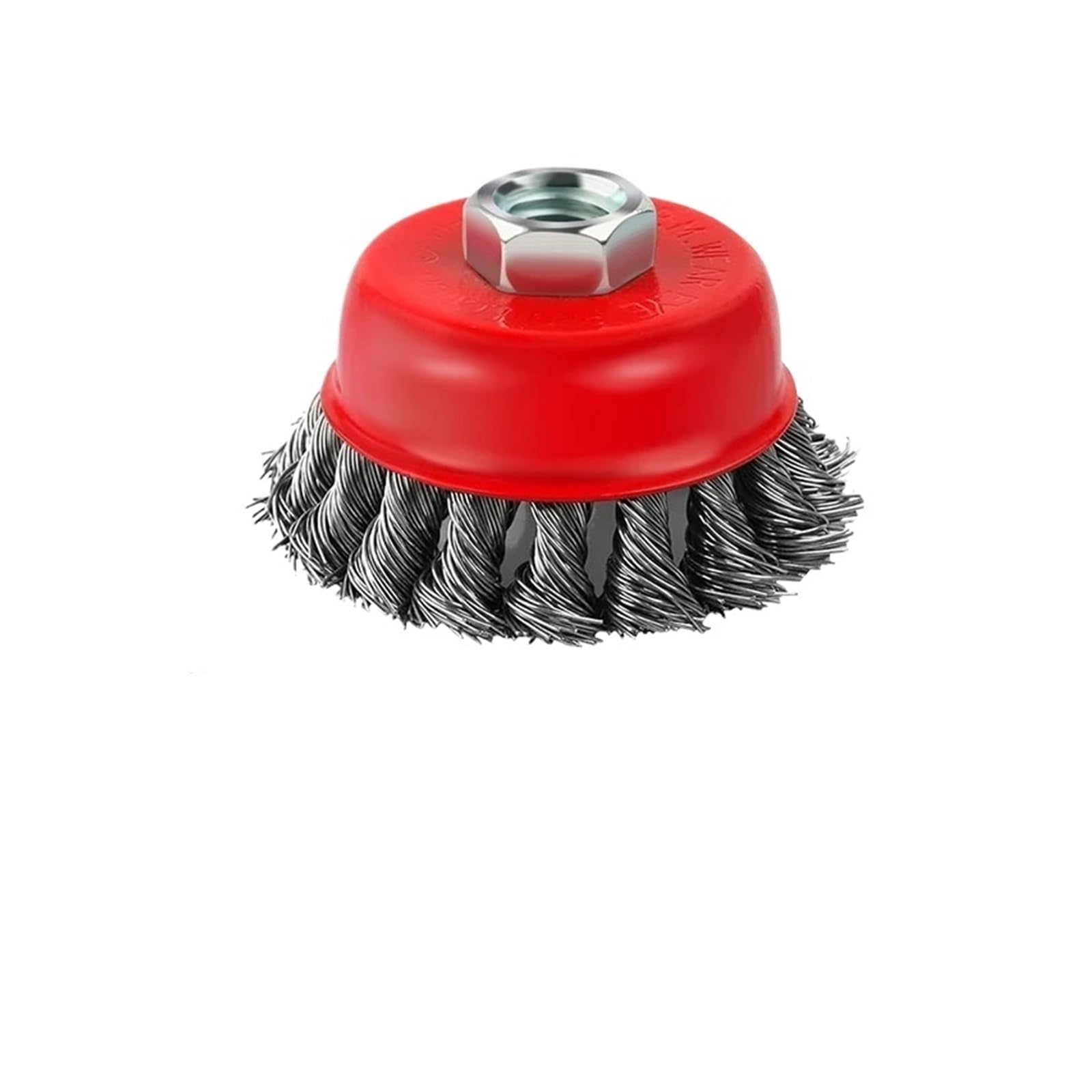 Spazzola Conflex con ruota metallica, Spazzola a tazza con ruota metallica M10 M14 Ruota in filo di acciaio intrecciato Strumento rotante for la rimozione della vernice(M14 6inch)