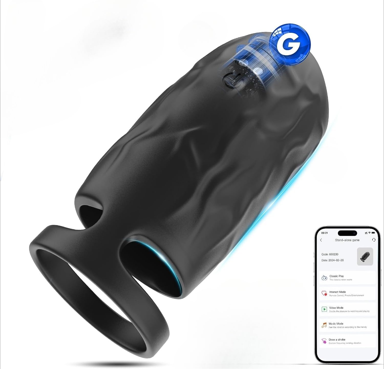 Giocattoli sessuali indossabili – Anello vibrante per uomo – 10 modalità di vibrazione – Giocattoli sessuali per coppie – Controllabile tramite app