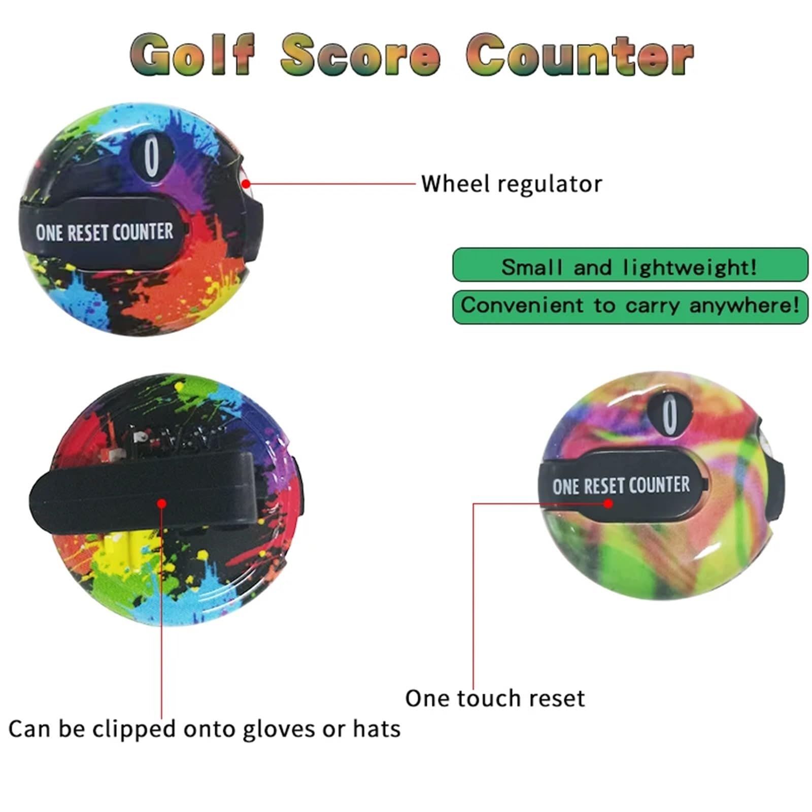 Contador de golpes de golf, 7 unidades, contador de puntuación de golf, fácil reinicio de hasta 12 tiempos, accesorios de entrenamiento, ayuda a envío directo