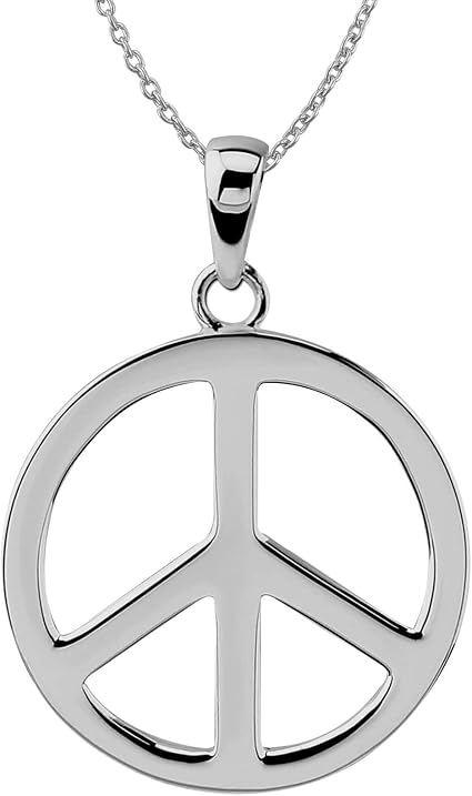 Sterling Silver Jewelry Pendants Charms Solid 10 Mm 21 Mm Enameled Peace Symbol Enhancer Jewelry Foretadrenaline Com