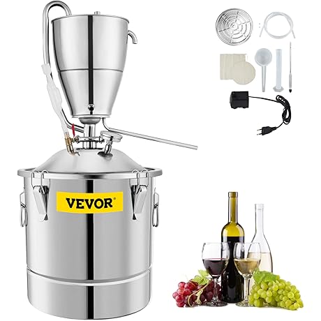 VEVOR Alcohol Distiller for Home - 8 Gallon Moonshine Making Kit