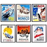 Joytezz Vintage Aesthetic Room Decor Racing Retro Car Formula Poster Print Wall Art Gift Home Bedroo