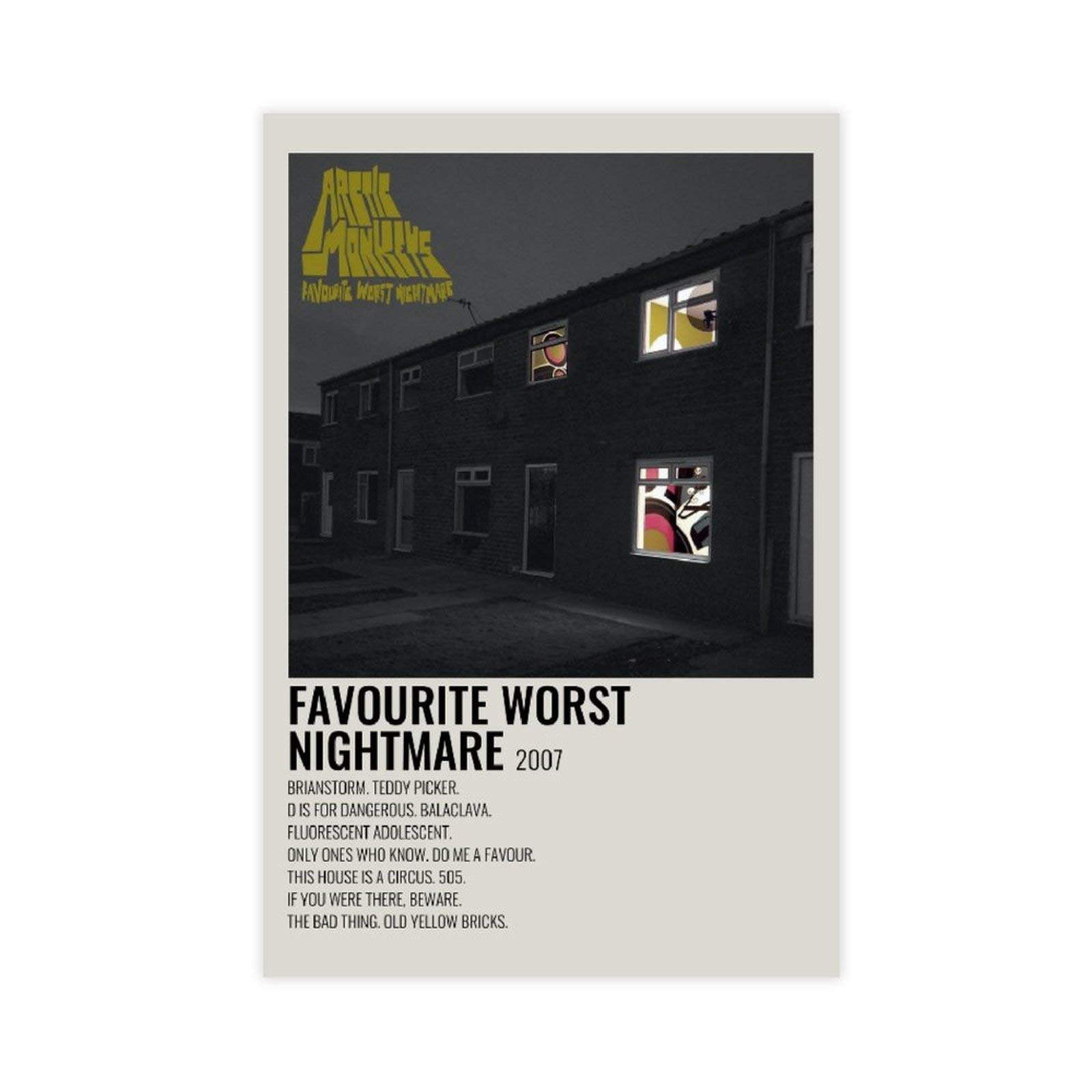 Qzqz Favourite Worst Nightmare 90S Vintage Posters For Room Aesthetic Canvas Poster Wall Art Decor Print Picture Paintings For Living Room Bedroom Decoration 12×18Inch(30×45Cm) Unframe-Style1