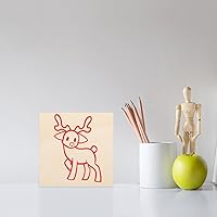 Vista 4 de EXCEART 10 piezas de hojas de madera sin terminar sin pintar hechas a mano, piezas cuadradas de madera, tablas de rebanadas de madera