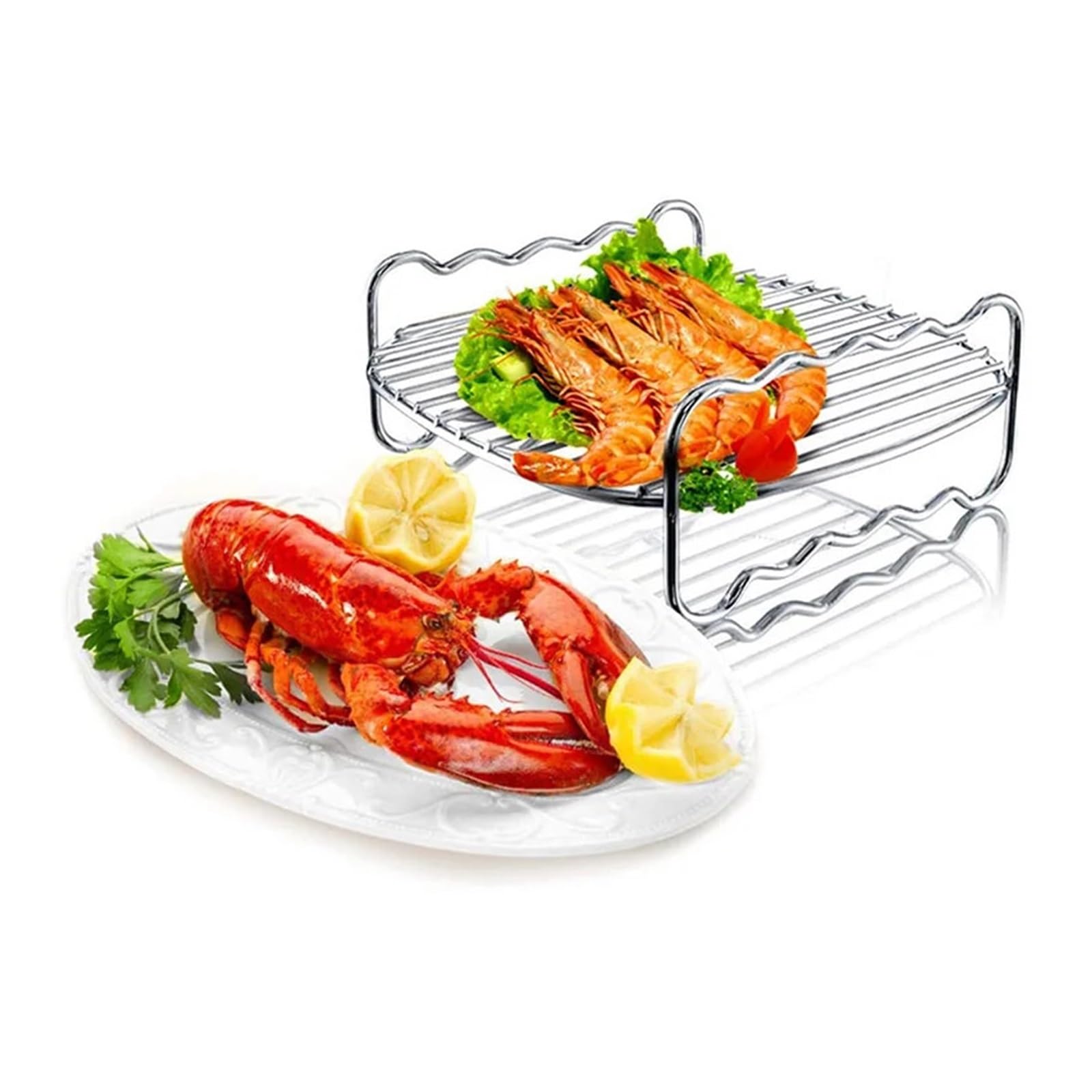 Stojak do gotowania na parze Air Fryer Stojak na szpikulce ze stali nierdzewnej Parowar do gotowania Grill do pieczenia Narzędzia kuchenne Naczynia kuchenne Akcesoria kuchenne(7 Inch)