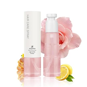 Womens Hair Perfume Essential Oil Hydrating Spray with Rose & Beeswax for Frizz Control, Smoothness & Natural Shine, Light Floral Scent, 70ml / 2.4 Fl Oz, Your Gift for Christmas Fragrance