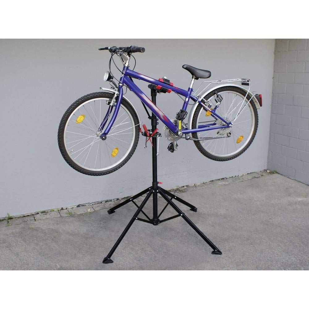 EUFAB 16414 Fahrradständer Profi, mit Stativ, 1,56 Zoll, 151-190 cm, Schwarz Baumarkt