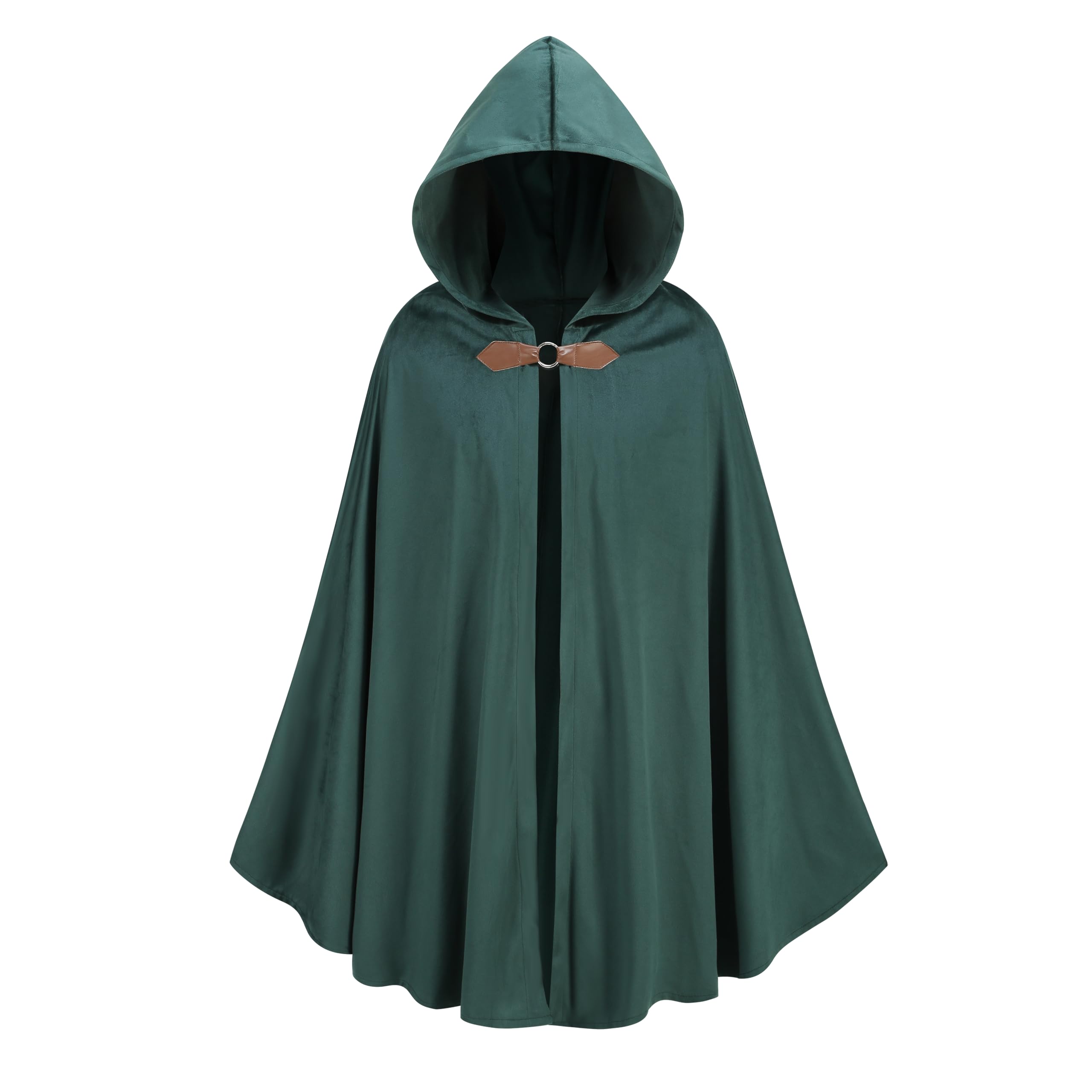 AGCOAH Mens Renaissance Medieval Hooded Cloak Victorian Steampunk Costume Cosplay