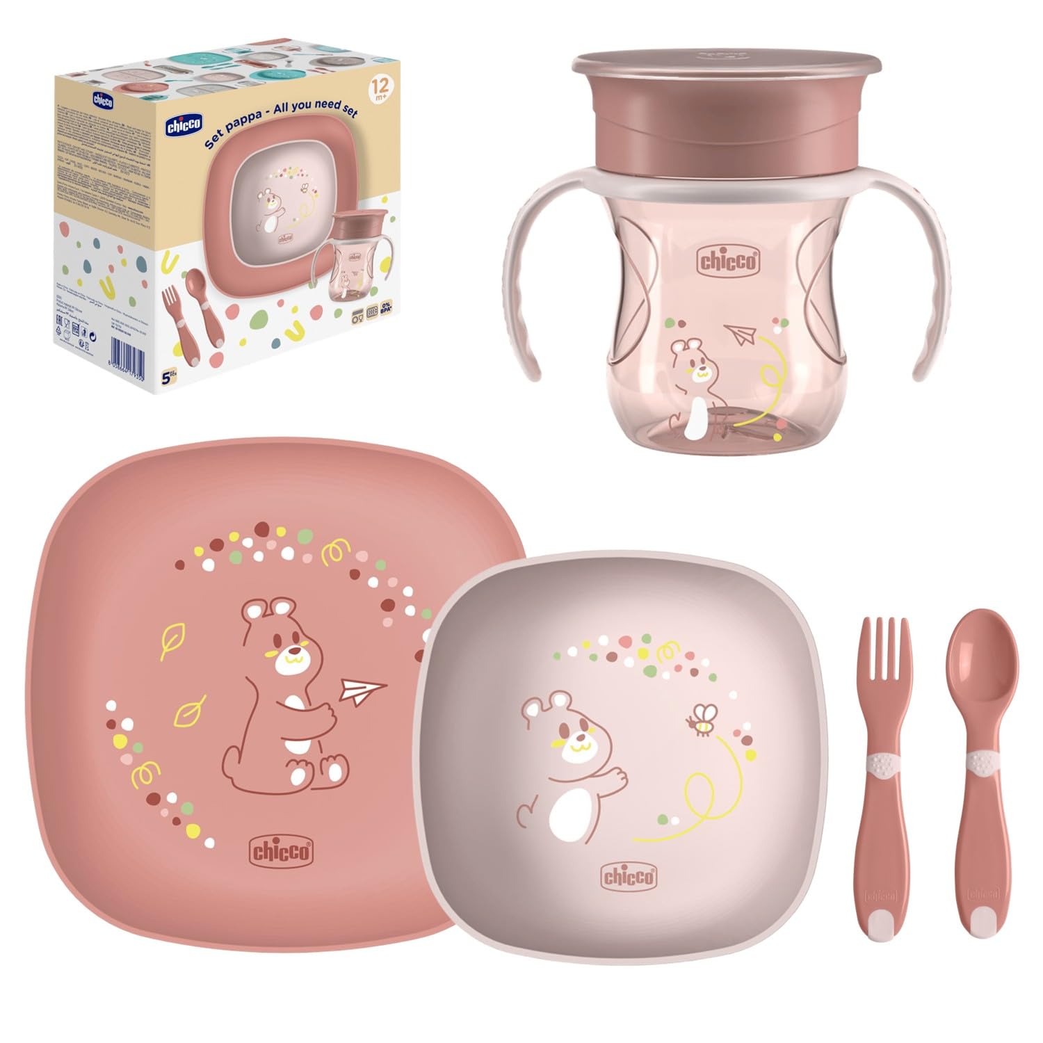 Chicco set pappa 12m+ rosa