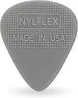 D'Addario Accessories Palhetas de guitarra Nylflex - palhetas de guitarra de nylon com aderência - Ótimo para sons elétricos vintage e dedilhação acústica - pacote com 10, médio (0,75 mm)