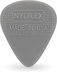 D'Addario Accessories Palhetas de guitarra Nylflex - palhetas de guitarra de nylon com aderência - Ótimo para sons elétricos vintage e dedilhação acústica - pacote com 10, médio (0,75 mm)