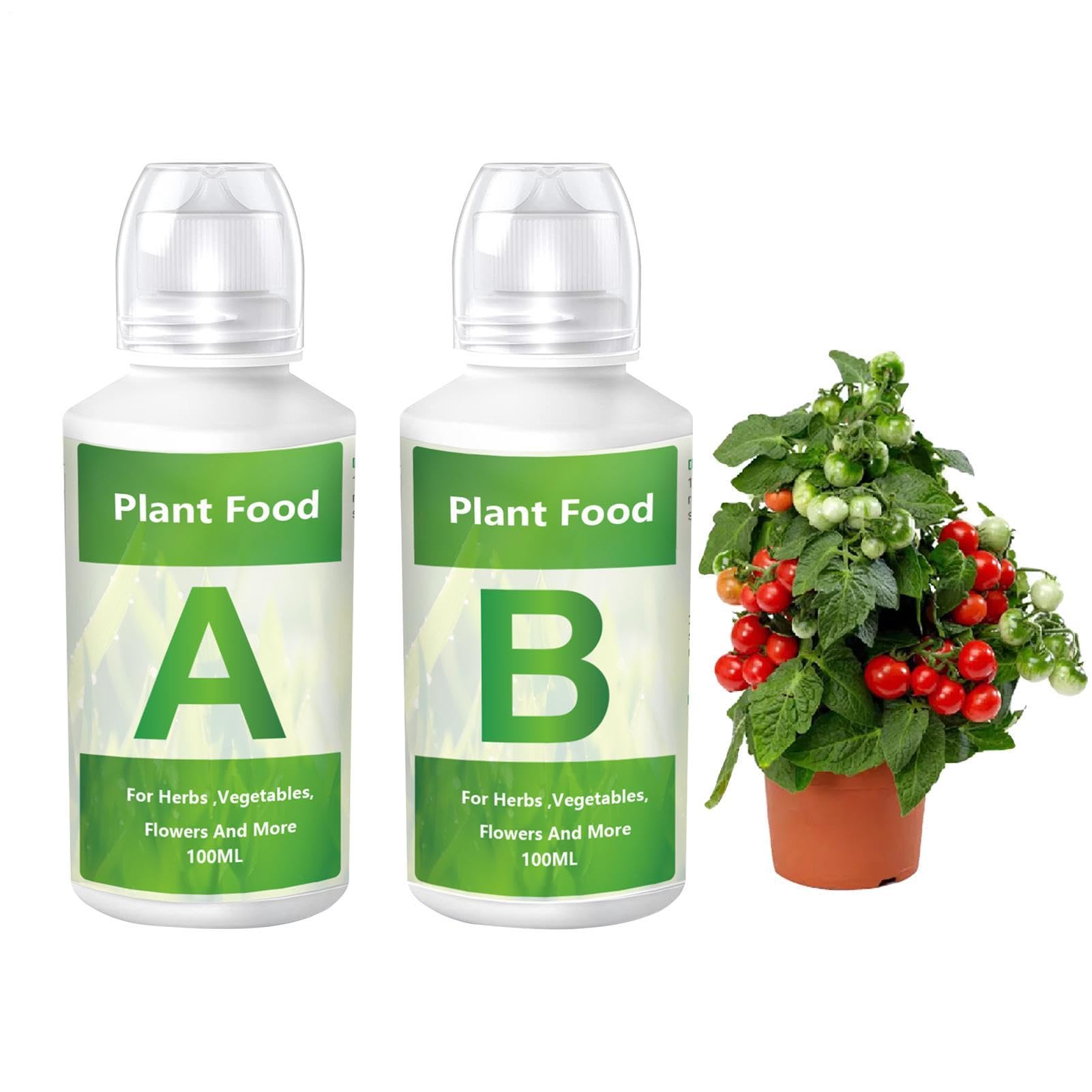 Hydroponic Nutrients - Organic Plant Food,A & B Plant Food for Hydroponics Growing System and Potted Houseplants, Fertilizer