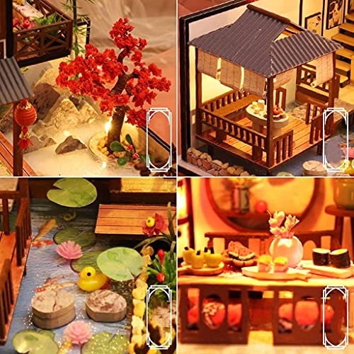 Handcraft Room Craft Kits, Mini-Holzminiatur-Puppenhaus 3D-Gewächshaus Mit Möbeln, DIY-Puppenhaus-Modellbausatz, Für… – Bild 6