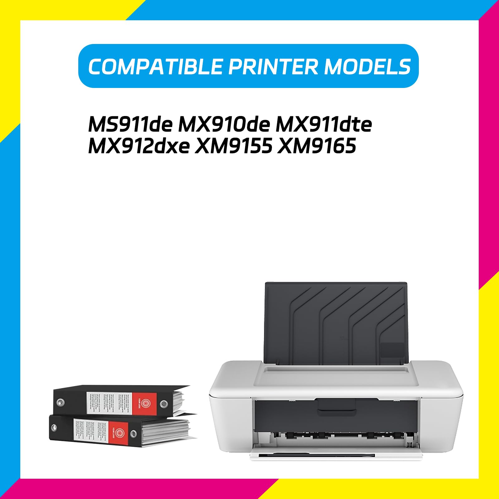 40X9936 Developer Unit Compatible for Lexmark MS911de MX910de MX911dte MX912dxe XM9155 XM9165 Printers, High Yield 100000 Pages, with Chip High-Definition Printing (1 Pack Black)