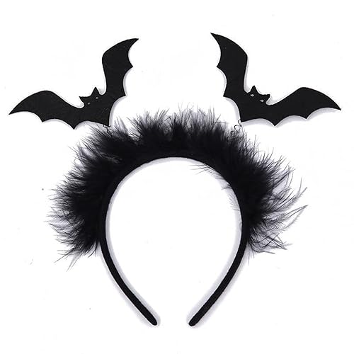 Diadema de Halloween con diseño de murciélago negro para mujeres y niñas, accesorios para el cabello, cosplay, maquillaje, fiesta, fotos, decoración