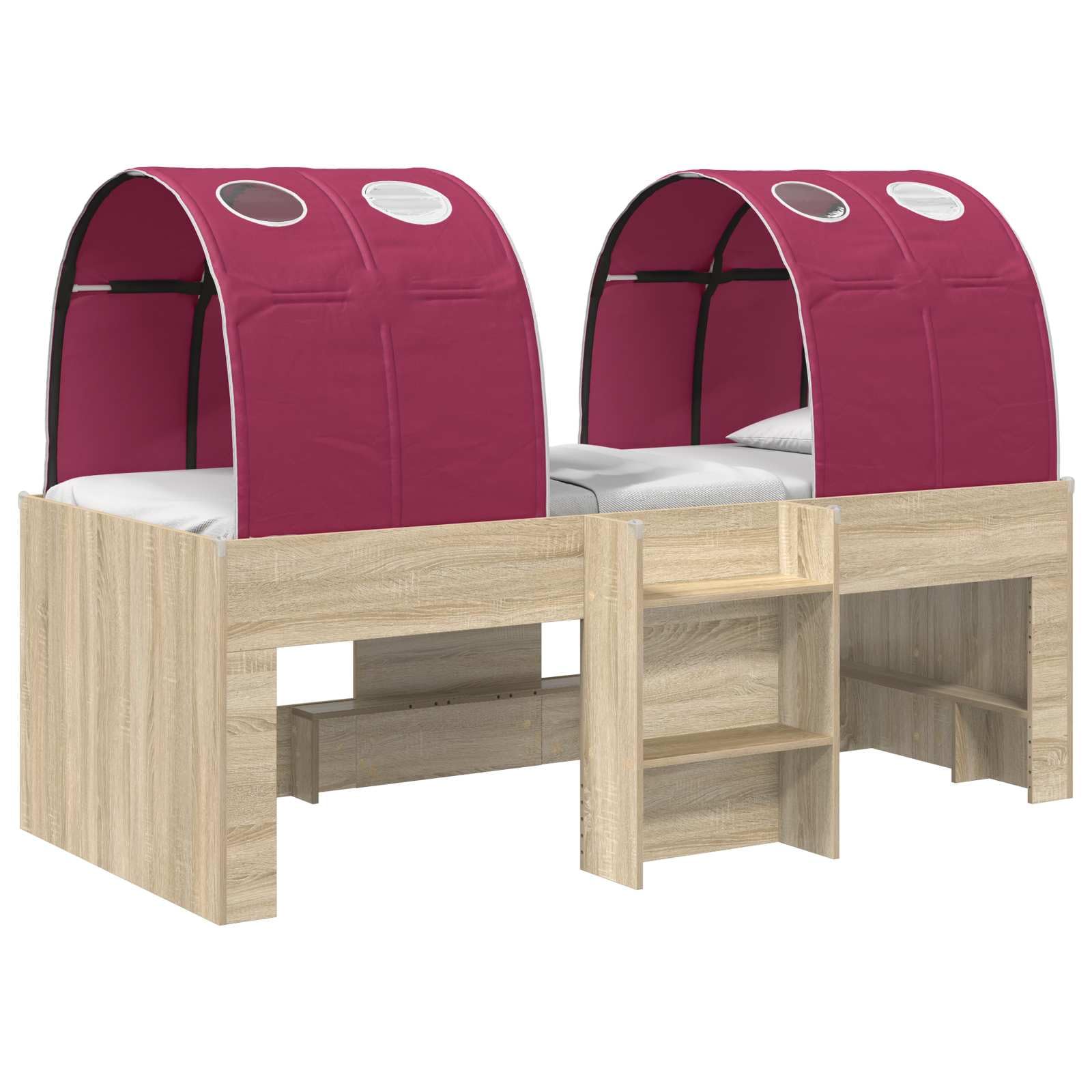 Madera resistente con túneles de poliéster habitación infantil Roble Sonoma