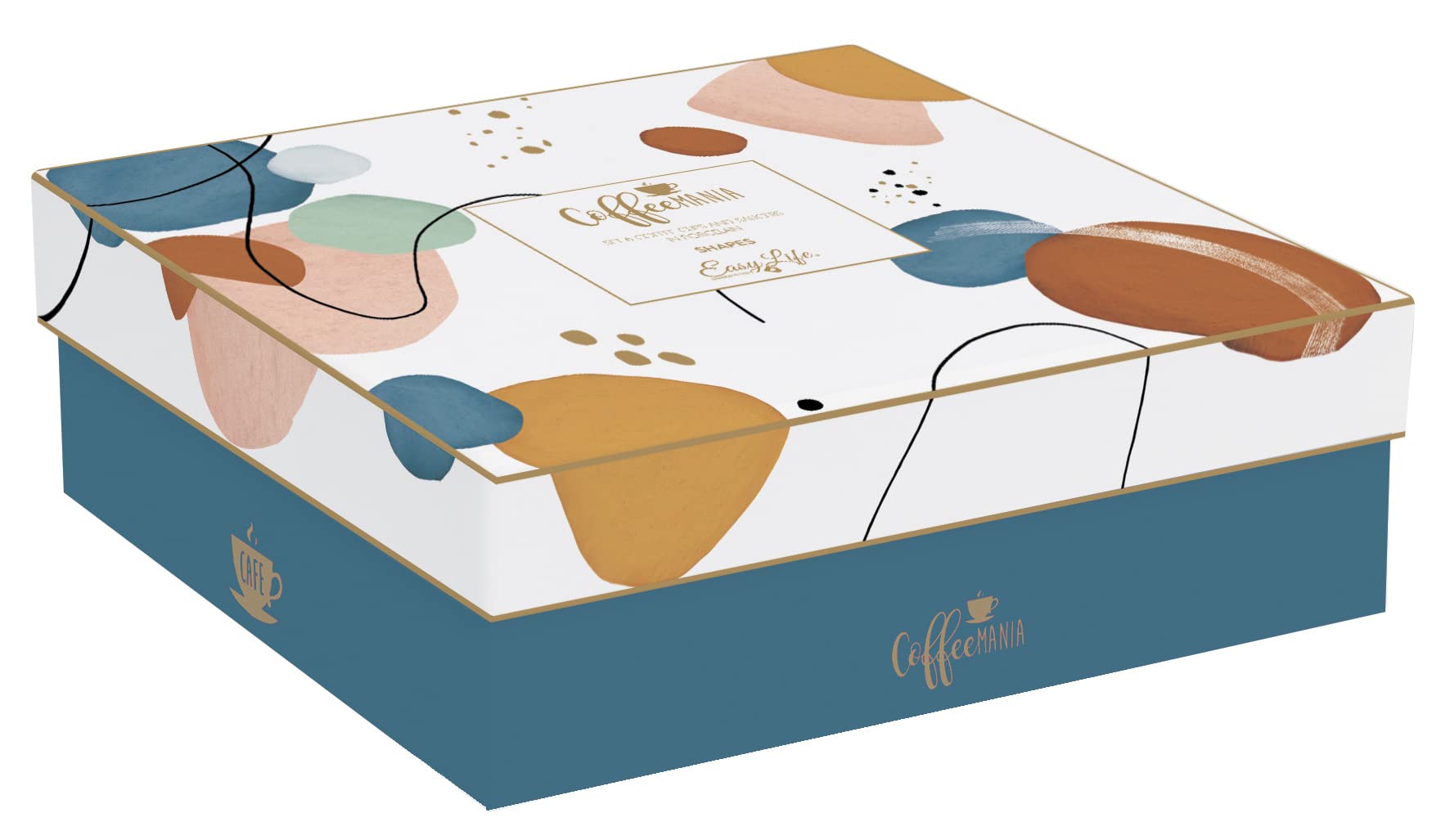 COFFRET 6 TASSES A CAFE 10CL EN PORCELAINE SHAPES
