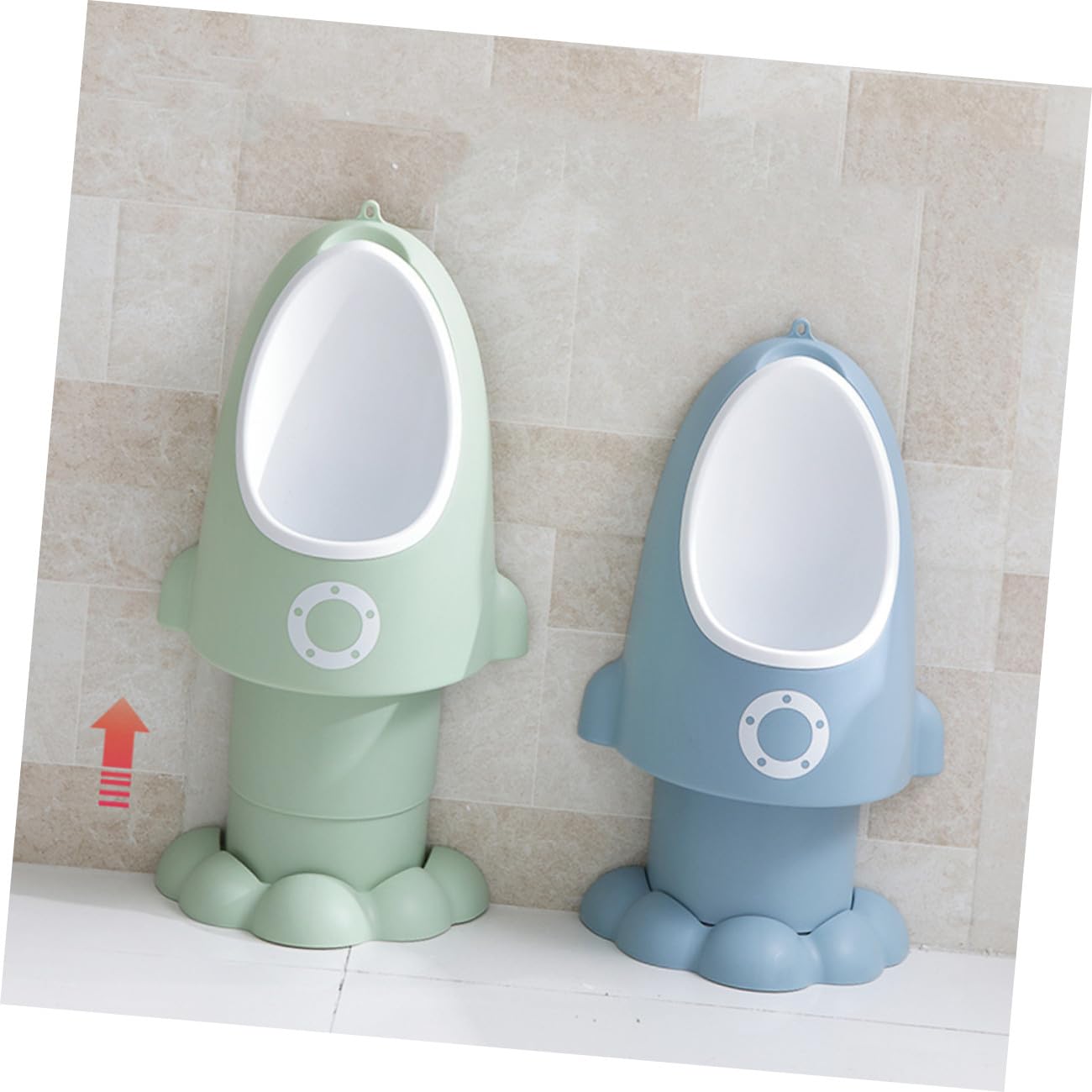 Verstellbares Kinder Urinal Töpfchen aus Pp für Jungen | Raketen Design, Leicht zu Reinigen, Installieren, Fördert Selbstständiges Urinieren