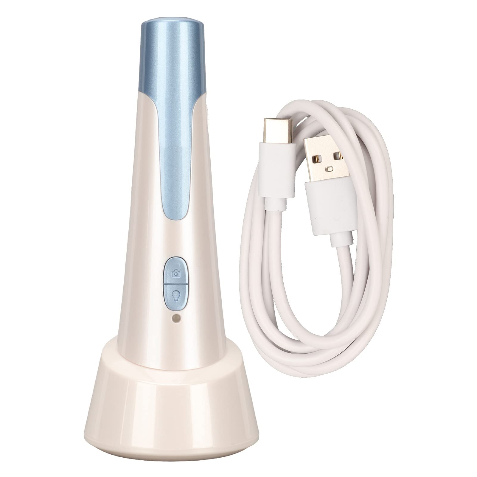 Probador de Piel Facial, Analizador de Piel Portátil, Detector de Medidor de Aceite de Agua de Cuidado de la Piel Facial Inalámbrico WiFi, Detector de Piel LED de 3 Colores