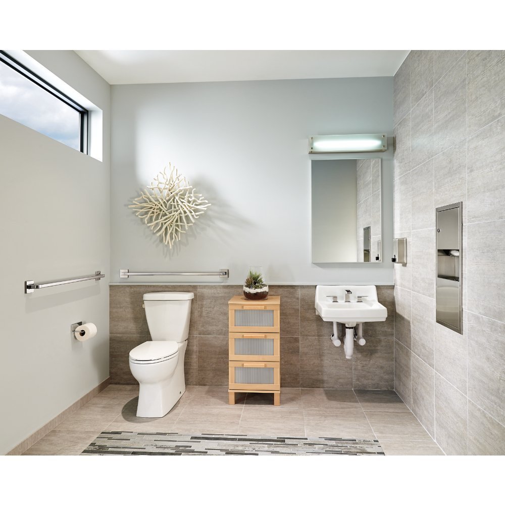 Delta Faucet 41936 Wall Mounted 36" Angular Modern Bath Safety Grab Bar in Polished Chrome - Image 3