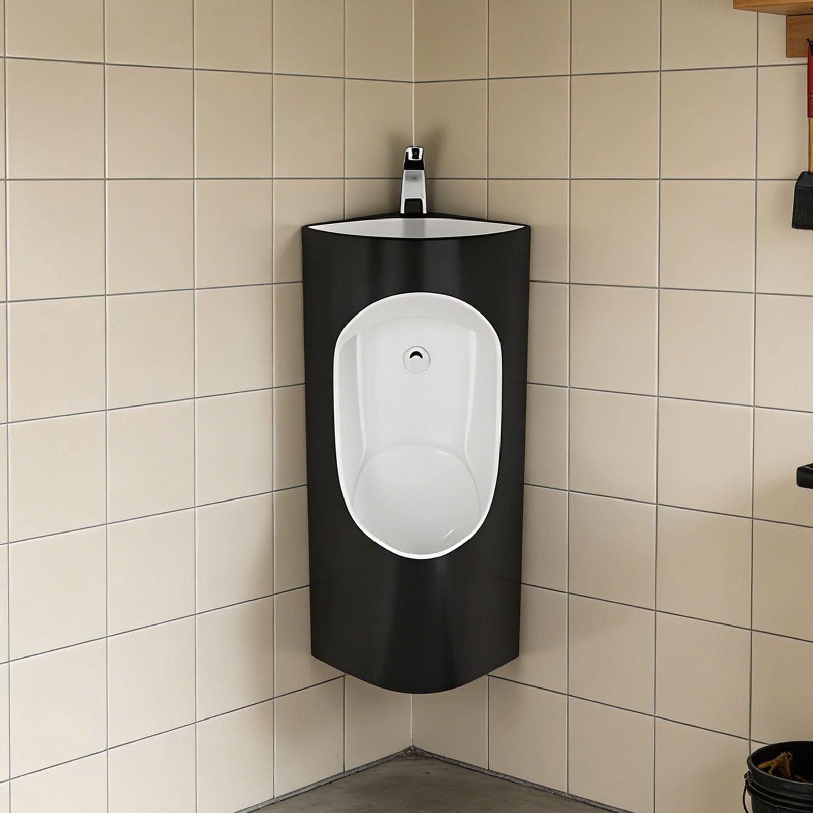 Platzsparende Ecke Urinale für Männer, für Garage
