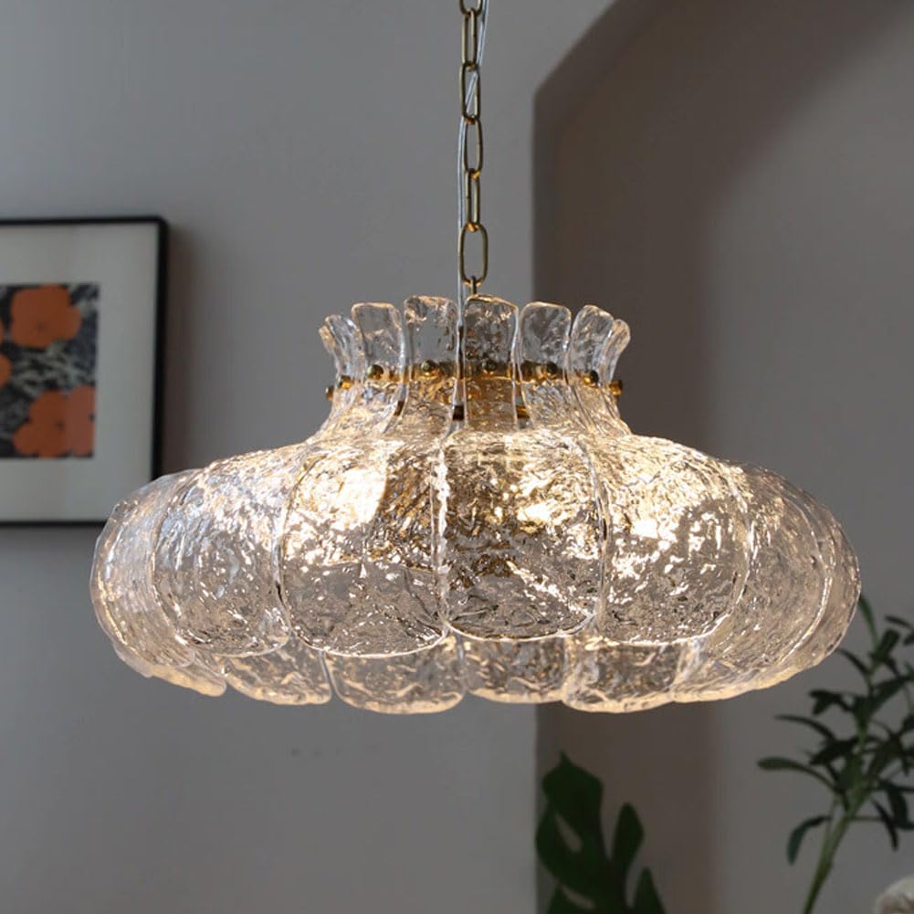 Éclairage rétro en verre décoratif de 40cm pour salle à manger et salon