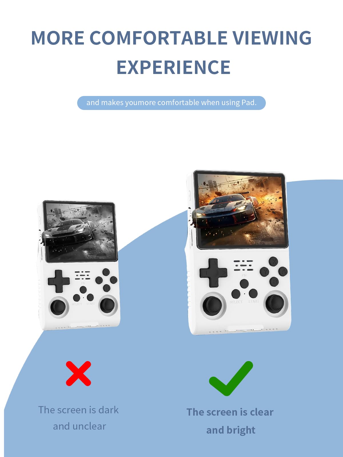 BOVUGAC Pellicola protettiva in vetro temperato per console di gioco portatili R40S Pro, 3,5 pollici, pellicola protettiva per R40S PRO Handheld Gaming antigraffio e sensibile e durezza 9H, confezione
