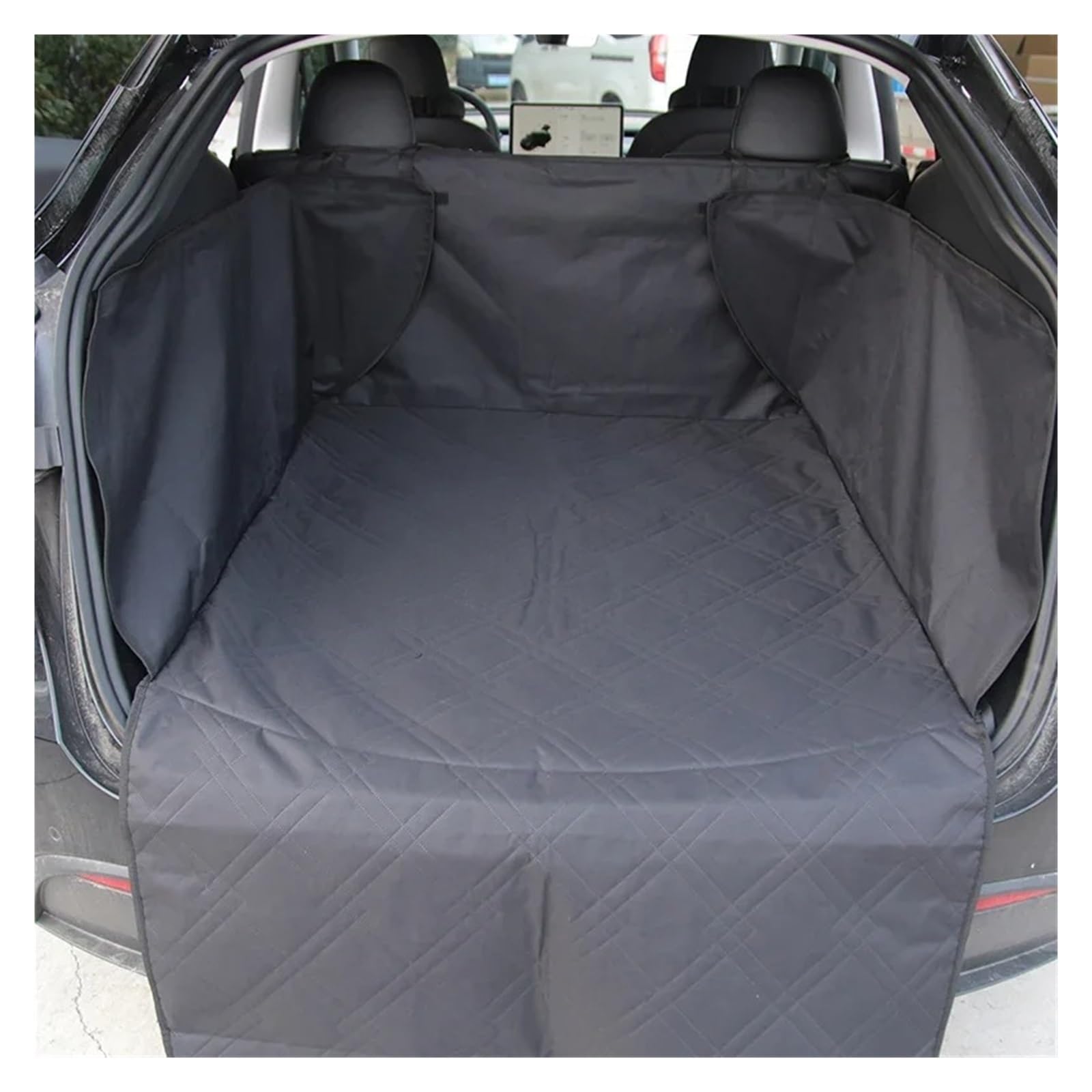 Alfombrilla Protector Maletero para Tesla para Modelo Y 2023 Alfombrilla Maletero Trasero Mascotas Funda Asiento Perro Tela Oxford Almohadilla Impermeable
