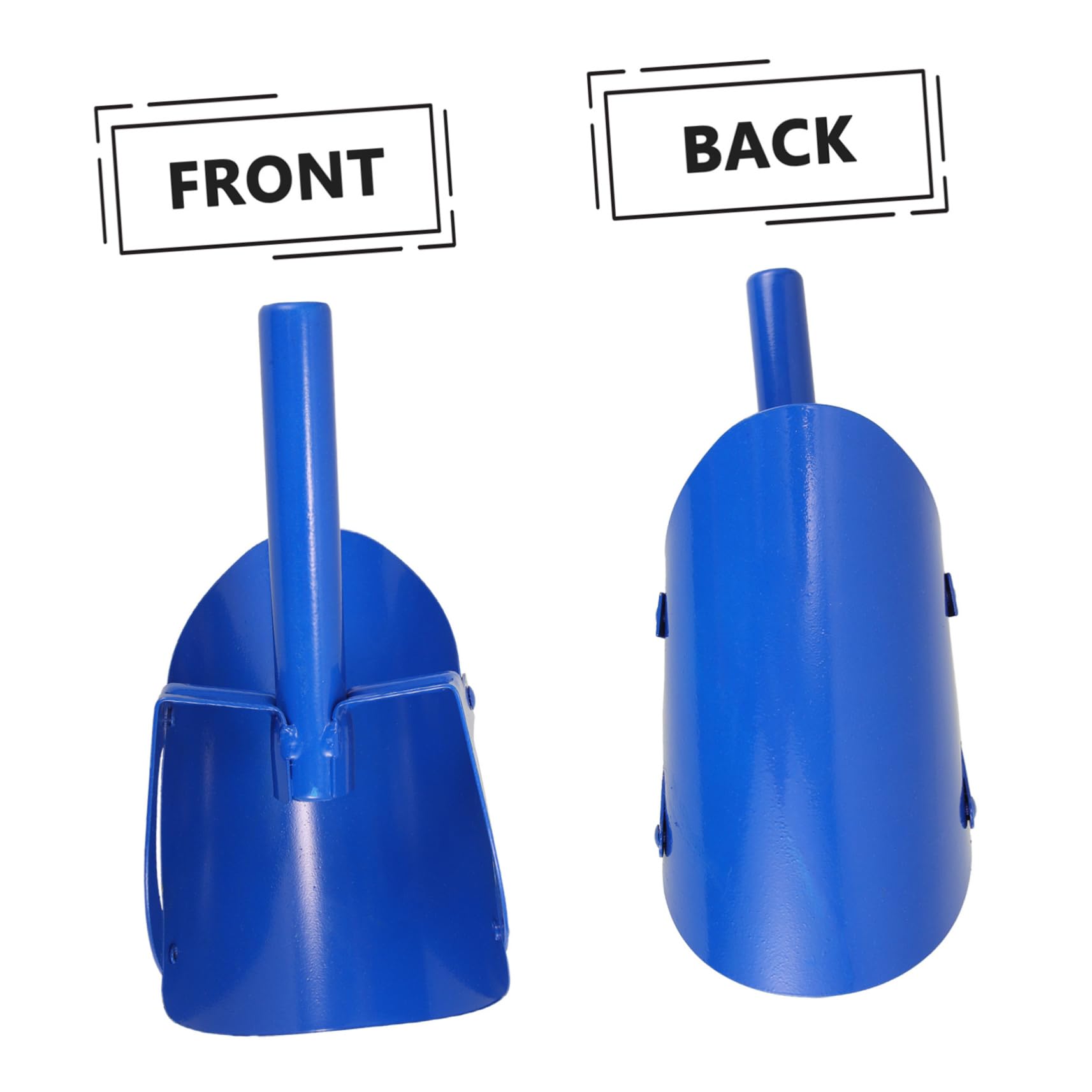 2 Piezas Azada De Acero Al Carbono Suciedad Herramientas De Jardinería Pala De Jardinería Chaquetas Portátil Pala para Macetas Pala De Mano Azada De Césped Cazo Acero Carbono Azul